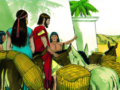 Faraó deu ordens aos seus oficiais para mandar Abrão, Sarai e todos com ele, para fora do Egito - junto com todos seus pertences. – Slide número 17