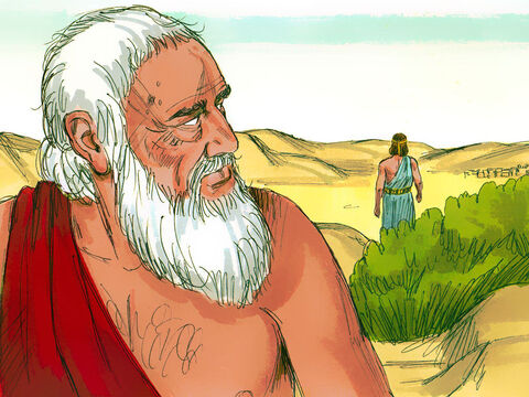 O Senhor então o deixou e Abraão retornou para a sua tenda. – Slide número 22