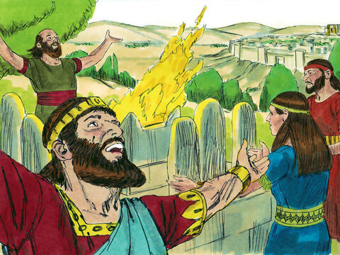 O rei Acaz (735-715 d.C) se tornou rei de Judá aos 20 anos de idade. Ele se voltou contra Deus para adorar Baal e outros deuses falsos. Outros naquela nação seguiram o seu perverso exemplo. – Slide número 1