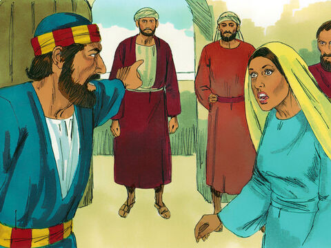 "Como vocês puderam concordar em enganar a Deus?", Pedro exigiu saber. “Os homens que acabaram de enterrar Ananias estão à porta e eles irão carregar você também’’. – Slide número 7