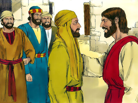 "Como sabe quem eu sou?", Natanael indagou. Jesus respondeu: "Eu pude vê-lo debaixo da figueira, antes que Filipe te encontrasse". – Slide número 12