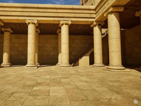 Havia degraus da Fortaleza Antônia até o Pátio dos Gentios, no canto noroeste do Templo, caso os soldados romanos precisassem lidar com algum incidente. É muito provável que tenha sido por estes degraus que os soldados romanos vieram resgatar o apóstolo Paulo de uma multidão enfurecida (Atos 21:16-25). – Slide número 11