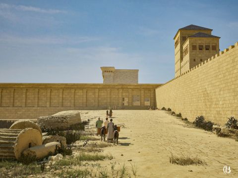 Josefo também menciona que o muro ao norte possuía uma entrada e que esta deveria estar posicionada entre a Fortaleza de Antônia e próxima ao Tanque de Israel. – Slide número 12