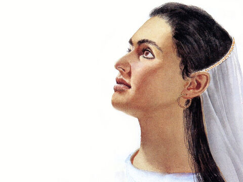 Esta ilustração pode ser usada para representar muitos personagens femininos na Bíblia. – Slide número 12