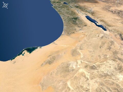 O Sinai e o deserto do Neguebe vistos do sudoeste. – Slide número 10