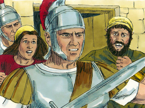Quando Herodes descobriu que os Magos haviam voltado sem relatar a ele, ficou furioso. Enviou homens para matar todos os meninos de dois anos ou menos que viviam em Belém e arredores. – Slide número 12