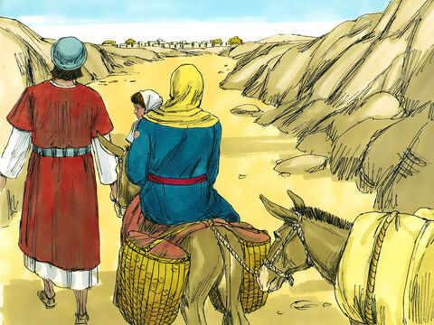 Quando eles voltaram para sua terra, Deus disse a José em um sonho para ir para a área da Galileia e morar na cidade de Nazaré. Muitos anos antes, havia sido profetizado que o Salvador seria chamado de Nazareno. – Slide número 14