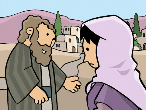 A mulher ficou muito chateada e foi contar ao profeta Elias o que havia acontecido.<br/>Eliseu perguntou-lhe:<br/> – Diga-me, o que você tem em casa? – Slide número 3