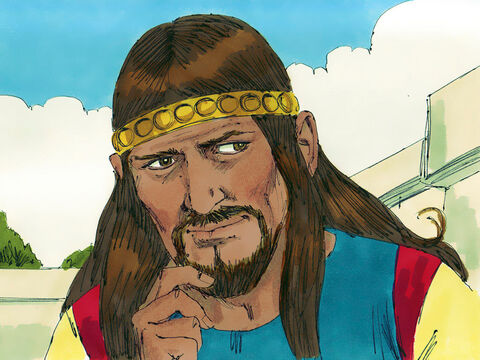 Depois de quatro anos ganhando popularidade, Absalão planejou tornar-se rei em lugar de seu pai Davi. – Slide número 11