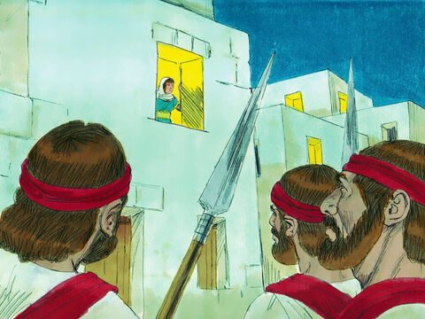 Saul enviou homens à casa de Davi para mantê-la sob vigilância e matá-lo de manhã. – Slide número 10