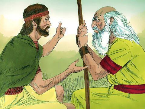 Davi fugiu para Ramá para ver Samuel e contar-lhe tudo o que Saul lhe fizera. – Slide número 13