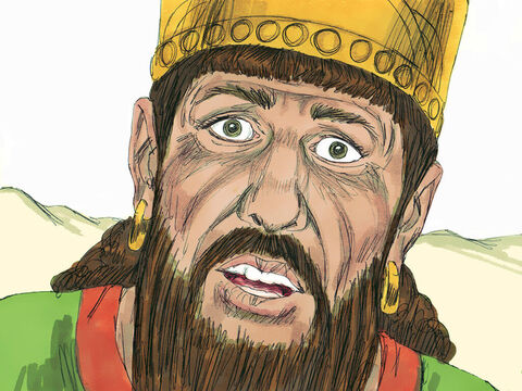 À medida que a situação piorava em Israel, o rei Acabe continuou a busca para encontrar Elias, mas ninguém conseguiu encontrá-lo. Nenhum orvalho ou chuva caiu por mais de três anos. – Slide número 15