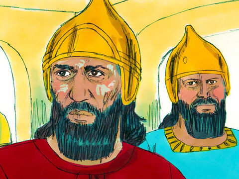 Naamã era o comandante do exército do rei da Síria. Ele havia vencido muitas batalhas e era altamente considerado por seu rei. No entanto, este bravo soldado descobriu que tinha uma terrível doença de pele chamada lepra. – Slide número 1