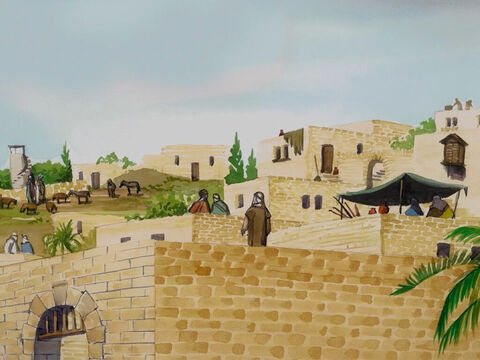 No sexto mês, o anjo Gabriel foi enviado por Deus a uma cidade da Galileia, chamada Nazaré... – Slide número 1