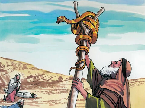 "Como Moisés levantou a serpente no deserto...” – Slide número 11