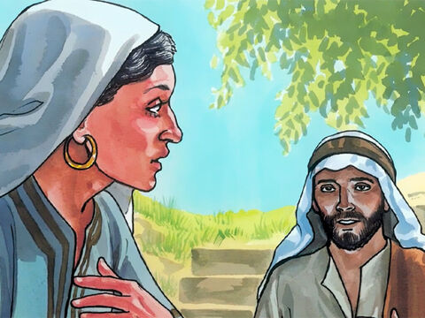 Disse-lhe, pois, a mulher samaritana: "Como, sendo tu judeu, me pedes de beber a mim, que sou mulher samaritana?" (Porque os judeus não se comunicam com os samaritanos). – Slide número 7
