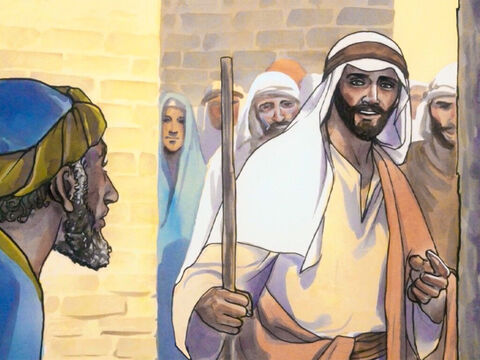 "Segue-me." disse Jesus a ele. E Mateus se levantou e O seguiu. – Slide número 2