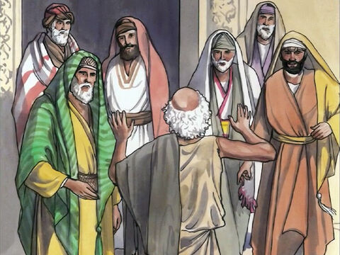 O homem foi embora e informou aos líderes judeus que Jesus foi quem o curou. – Slide número 14