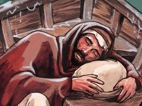 Jesus, porém, dormia. – Slide número 4