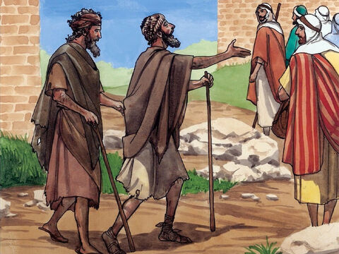 Quando Jesus saiu da casa de Jairo, em Cafarnaum, dois cegos o seguiram, gritando: “Filho de Davi, tenha misericórdia de nós!” – Slide número 1