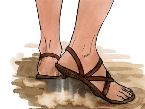 “sacudam a poeira dos seus pés quando saírem de lá, como testemunho contra eles”. – Slide número 6