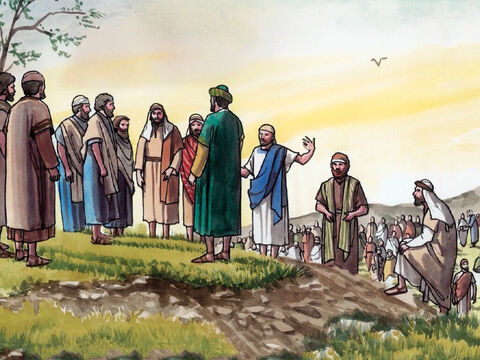 Então Jesus subiu ao monte e sentou-se com os seus discípulos. Estava próxima a festa judaica da Páscoa. – Slide número 3