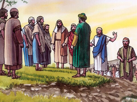 Os seus discípulos responderam: “Onde, neste lugar deserto, poderia alguém conseguir pão suficiente para alimentá-los?” – Slide número 3