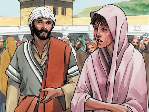 Então Jesus pôs-se em pé e perguntou-lhe: “Mulher, onde estão eles? Ninguém a condenou?” “Ninguém, Senhor”, disse ela. Declarou Jesus: “Eu também não a condeno. Agora vá e abandone sua vida de pecado”. – Slide número 10