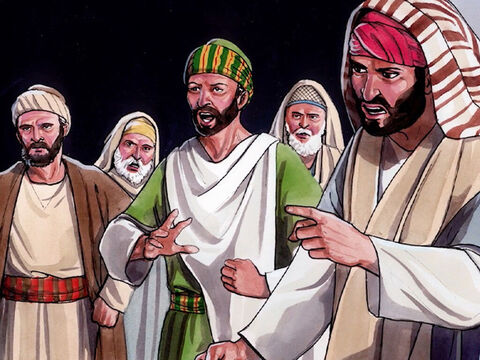 Então o insultaram e disseram: “Discípulo dele é você! Nós somos discípulos de Moisés! Sabemos que Deus falou a Moisés, mas, quanto a esse, nem sabemos de onde ele vem”. – Slide número 5