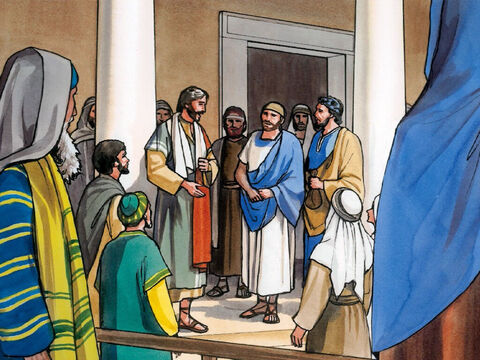 Jesus disse aos seus discípulos: “O administrador de um homem rico foi acusado de estar desperdiçando os seus bens. – Slide número 1