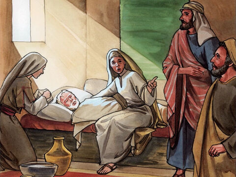 Havia um homem chamado Lázaro. Ele era de Betânia, do povoado de Maria e de sua irmã Marta. E aconteceu que Lázaro ficou doente. – Slide número 1
