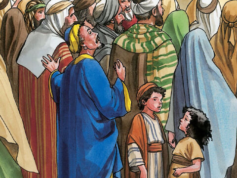 Ele queria ver quem era Jesus, mas, sendo de pequena estatura, não o conseguia, por causa da multidão. – Slide número 3