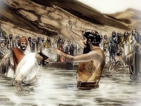 Respondeu Jesus: “Eu lhes farei uma pergunta. Respondam-me, e eu lhes direi com que autoridade estou fazendo estas coisas. O batismo de João era do céu ou dos homens? Digam-me!” – Slide número 12