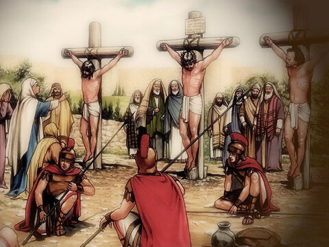 “Como vocês sabem, estamos a dois dias da Páscoa, e o Filho do homem será entregue para ser crucificado”. – Slide número 2