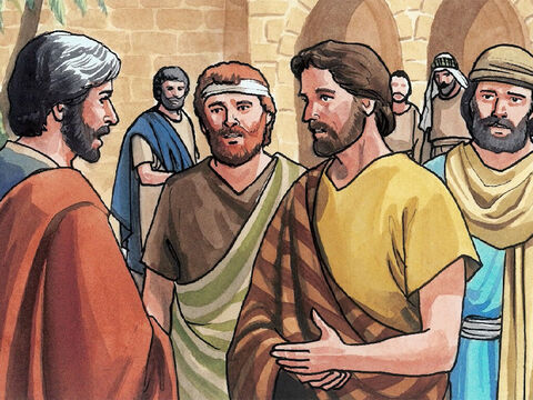 No primeiro dia da festa dos pães sem fermento, os discípulos dirigiram-se a Jesus e lhe perguntaram: “Onde queres que preparemos a refeição da Páscoa?” – Slide número 1