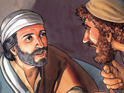 Pedro respondeu: “Ainda que todos te abandonem, eu nunca te abandonarei!” Respondeu Jesus: “Asseguro-lhe – Slide número 10