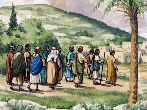 Os onze discípulos foram para a Galiléia, para o monte que Jesus lhes indicara. – Slide número 1