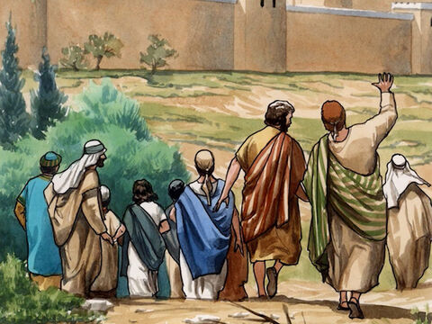 Então, eles adoraram Jesus e voltaram para Jerusalém com grande alegria. – Slide número 11