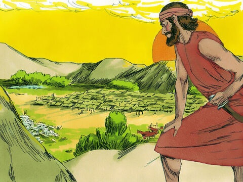 Gideão sabia que o Senhor havia escolhido a ele e ao seu pequeno exército para libertar os israelitas dos 135.000 soldados inimigos acampados no vale de Jizreel. – Slide número 18