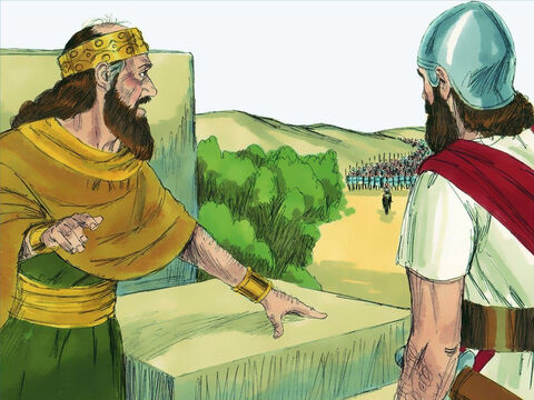 Depois disso, Peca foi morto por Oseias, que então se tornou rei. Durante seu reinado, o novo rei da Assíria, Salmaneser, atacou Israel. – Slide número 9