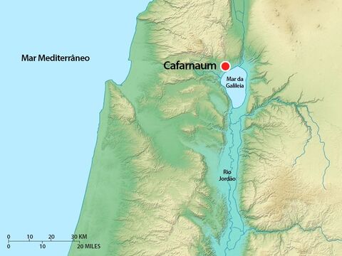O Centurião e seus soldados estavam guarnecidos nos arredores de Cafarnaum, a cidade onde Jesus estava enquanto ensinava na Galiléia. – Slide número 2