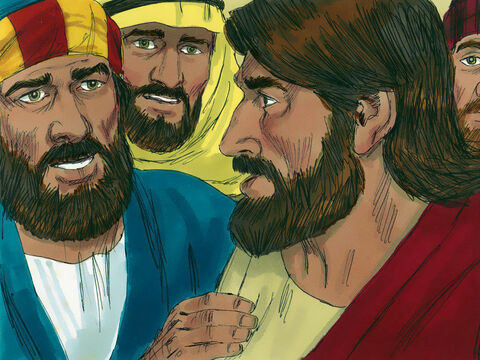 Dois dias depois, Jesus disse aos seus discípulos: “Vamos para a Judéia”. Seus discípulos protestaram: “Por que você quer aproximar-se de Jerusalém? Tem gente alí tentando matá-Lo”. – Slide número 5