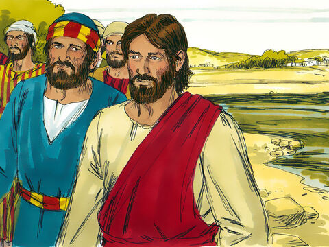 Jesus estava nos arredores da cidade de Cafarnaum. – Slide número 1