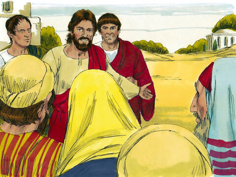 Quando um fariseu chamado Simão convidou Jesus para uma refeição em sua casa, Jesus aceitou o convite. – Slide número 1