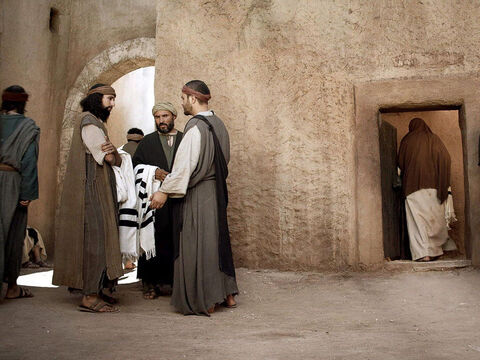 No dia de sábado, Jesus foi à sinagoga local. – Slide número 2