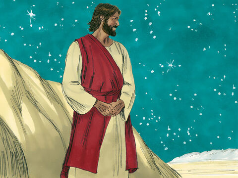 Jesus começou a orar. – Slide número 2