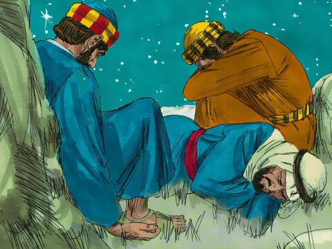 Mas os discípulos estavam com muito sono. – Slide número 3
