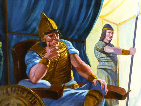 O rei era um poderoso homem de guerra, e seus exércitos estavam conquistando um país após o outro à medida que o Império Assírio crescia. Todos os dias, eles se aproximavam das fronteiras de Israel. – Slide número 3