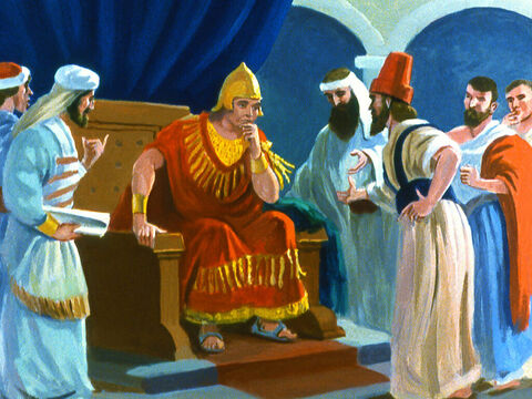 Quando o rei ouviu sobre a mensagem de Jonas, ele percebeu as formas como havia desobedecido a Deus. – Slide número 31