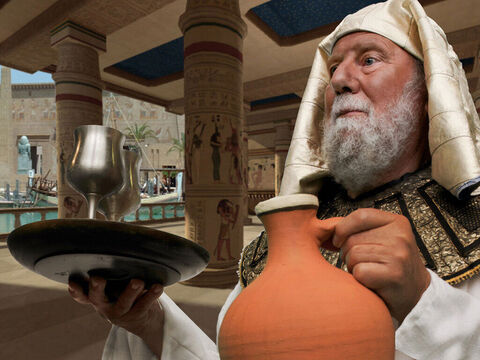 ...havia um copeiro responsável por servir as bebidas a Faraó. – Slide número 5